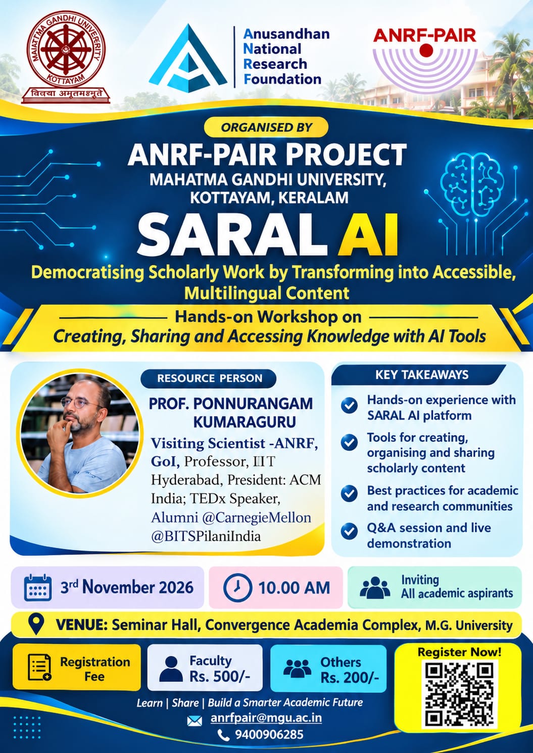 One-Day Hands-on Workshop on SARAL AI