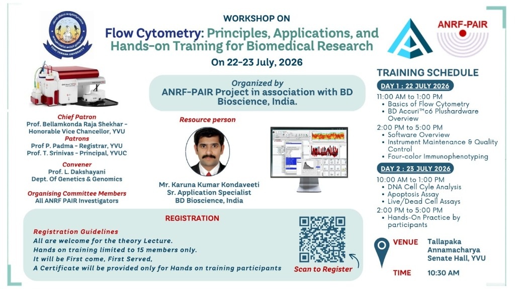 WORKSHOP ON Flow Cytometry: Principles, Applications, and Hands-on Training for Biomedical Research